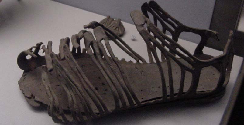 The earliest shoes were more foot bags than Prada. Moccasin-type shoes ...