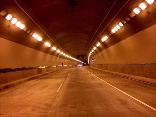 Inside the new Caldecott Tunnel Fourth Bore, taken by San Francisco Chronicle transportation reporter Michael Cabanatuan