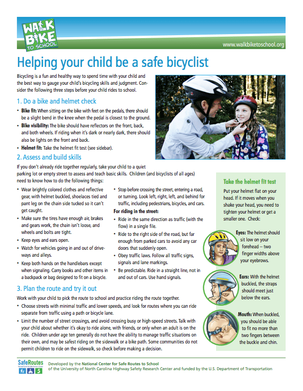 Helping Your Child Be a Safe Cyclist