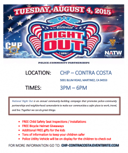 National Night Out 2015 flyer