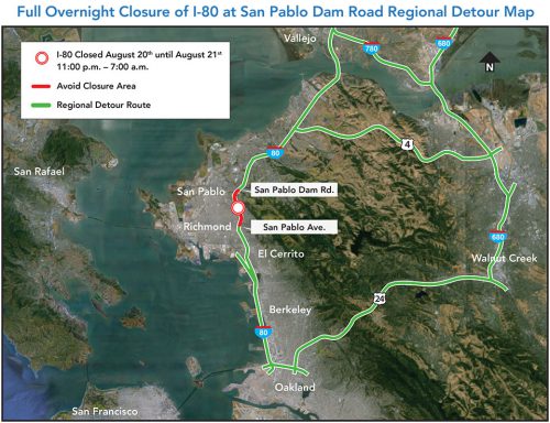 I-80 San Pablo Dam Rd Closure