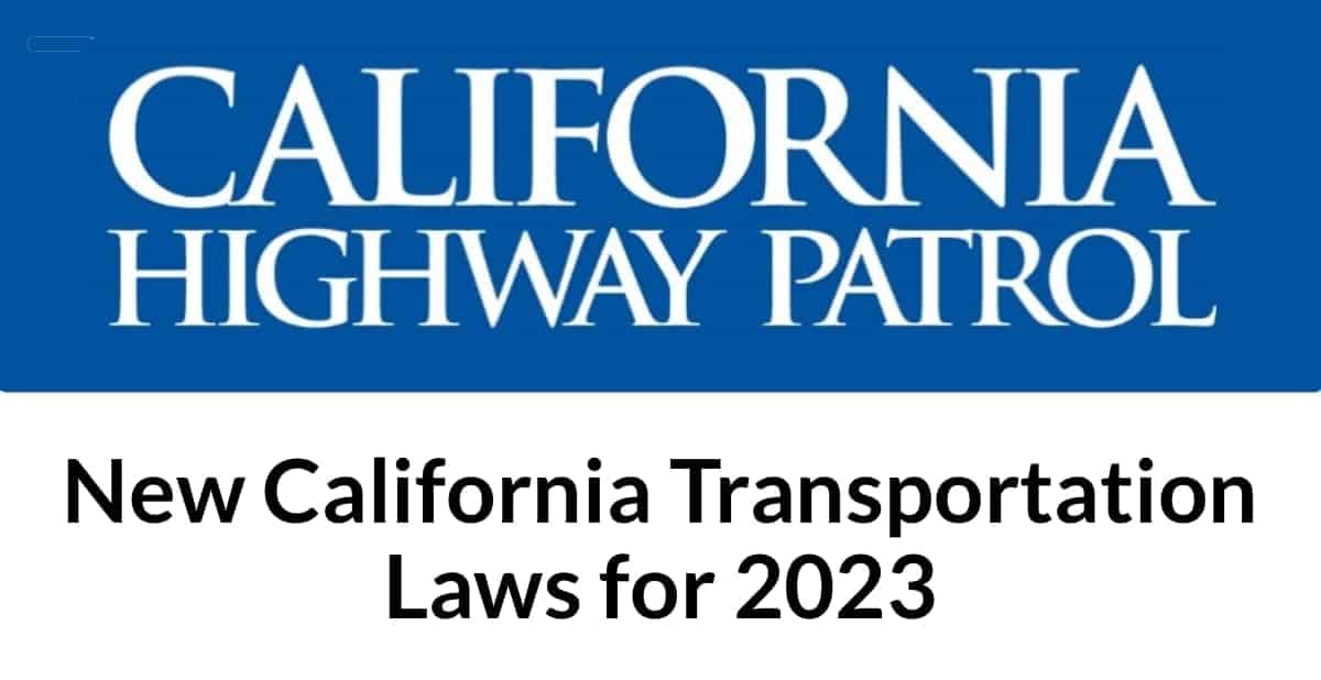New California Transportation Laws for 2023 511 Contra Costa