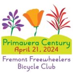 Logo for Primavera Century bike ride - April 21, 2024 - Fremont Freewheelers Bicycle Club